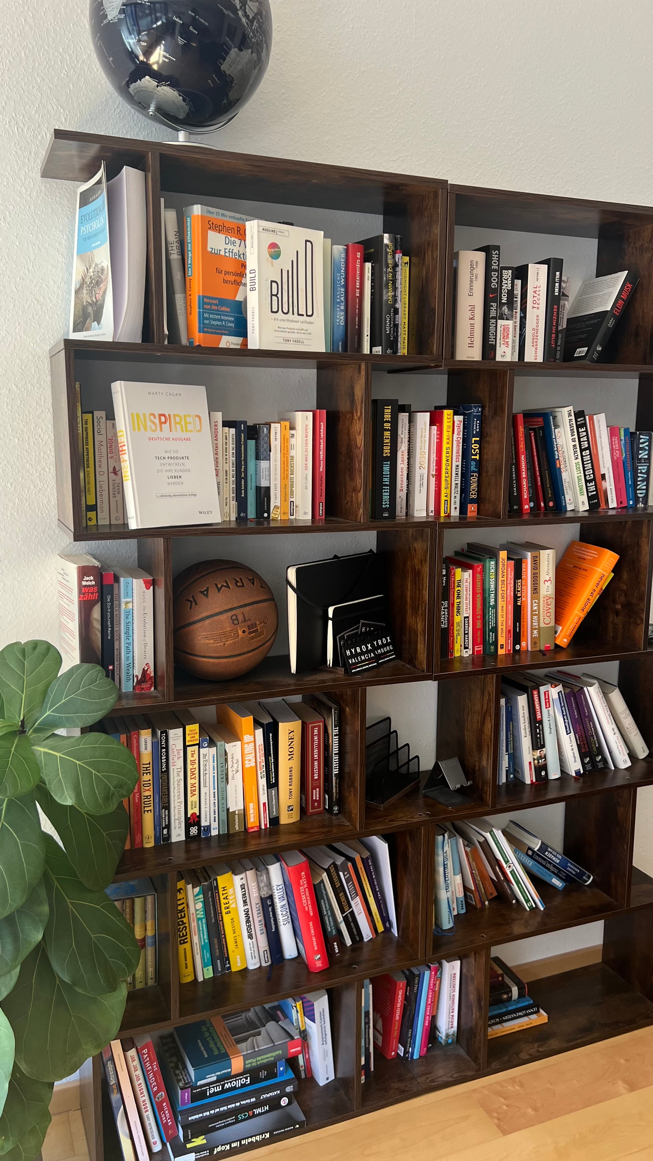 Bücherregal mit Sachbüchern
